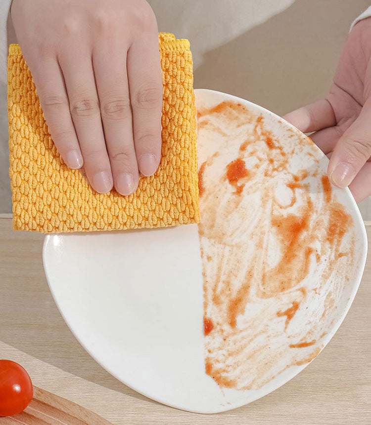 Плотная тряпка для мытья посуды из микрофибры, кухонная тряпка, салфетка для удаления жира
