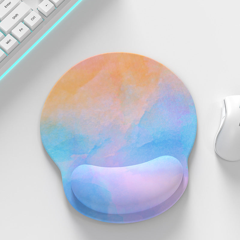 Эргономичный гелевый коврик для мыши с поддержкой запястья и нескользящей основой из PU