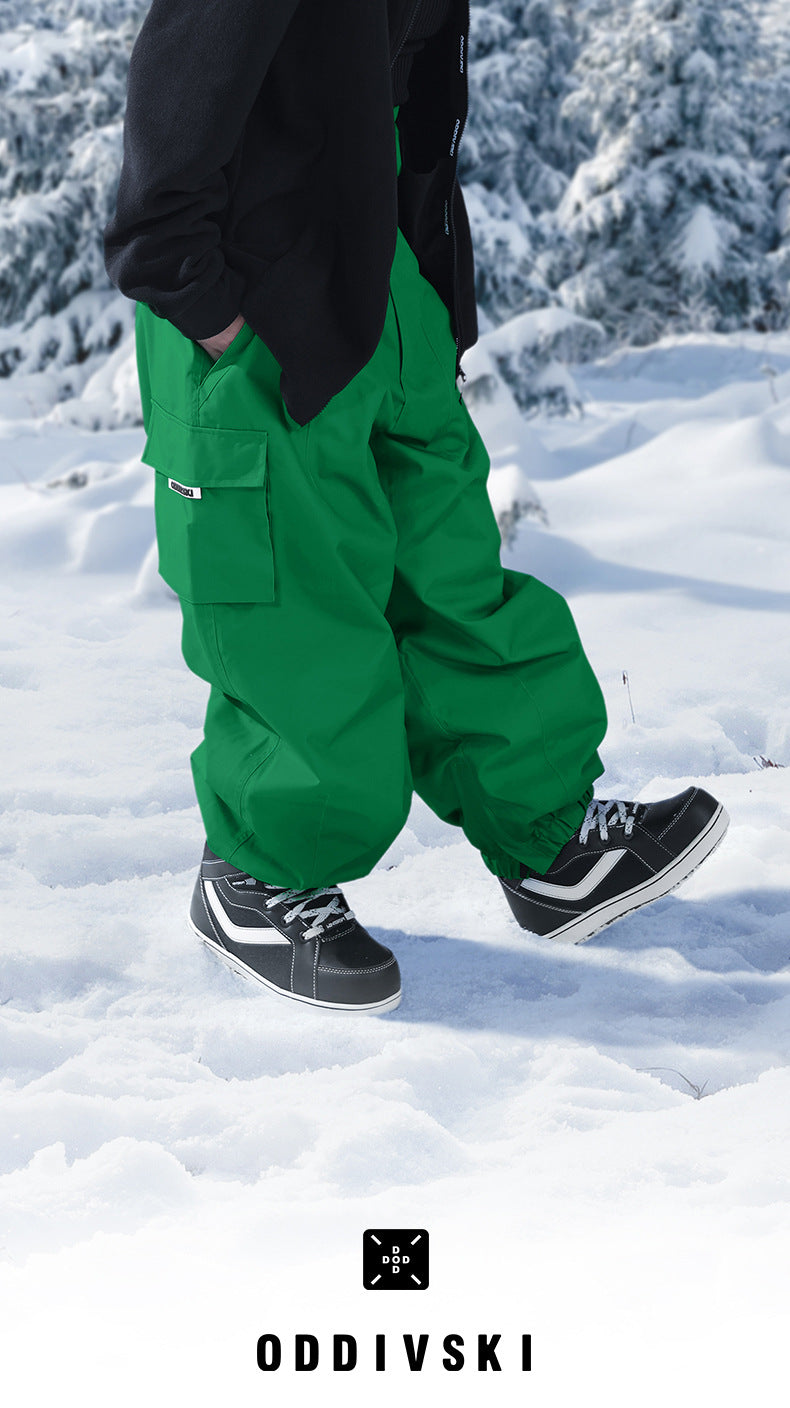 Oddivski утолщенные профессиональные водонепроницаемые горнолыжные брюки