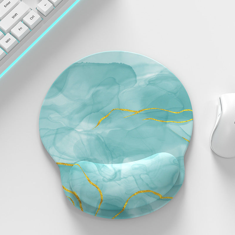 Эргономичный гелевый коврик для мыши с поддержкой запястья и нескользящей основой из PU