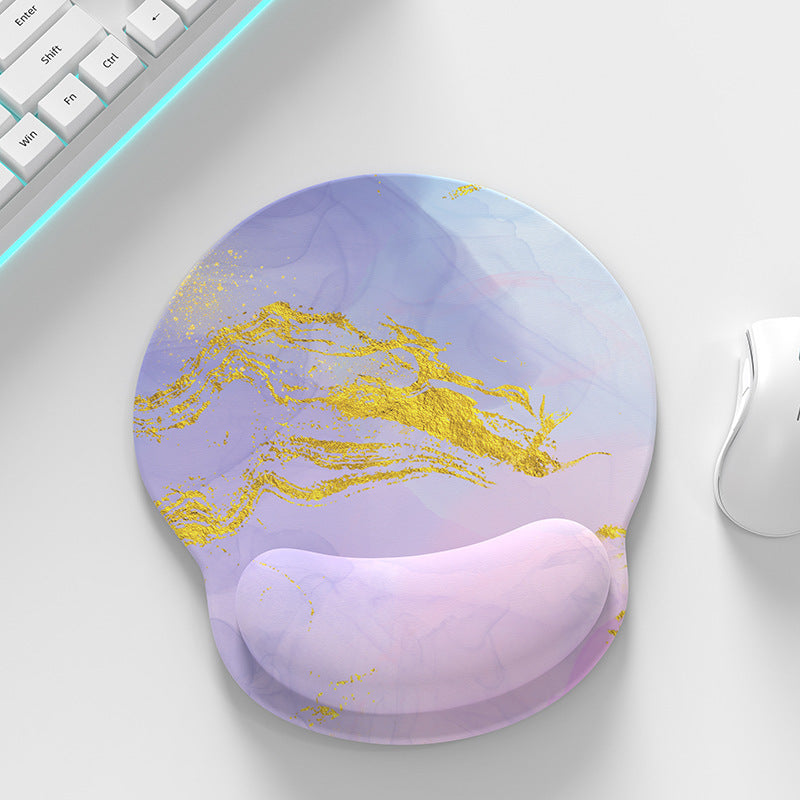 Эргономичный гелевый коврик для мыши с поддержкой запястья и нескользящей основой из PU