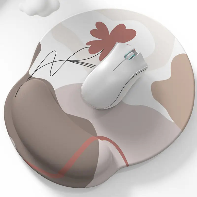Эргономичный гелевый коврик для мыши с поддержкой запястья и нескользящей основой из PU