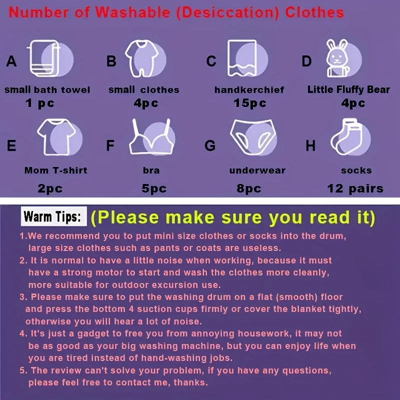8-литровая портативная складная стиральная машина - большая емкость, 220-240 В, компактная и экономящая место конструкция для путешествий