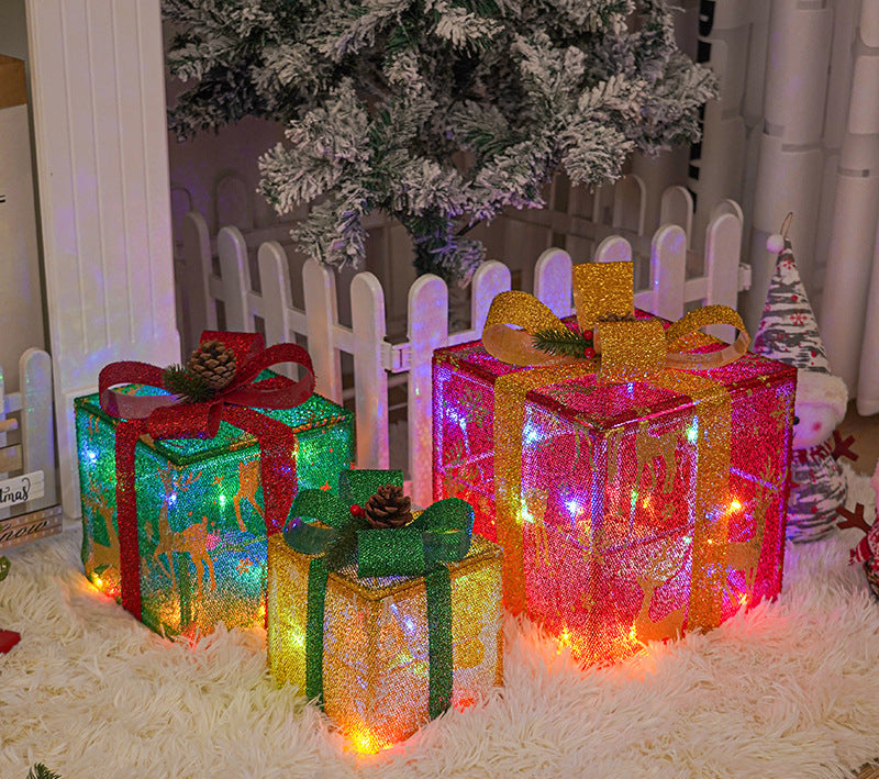 Рождественские украшения светодиодные подарки