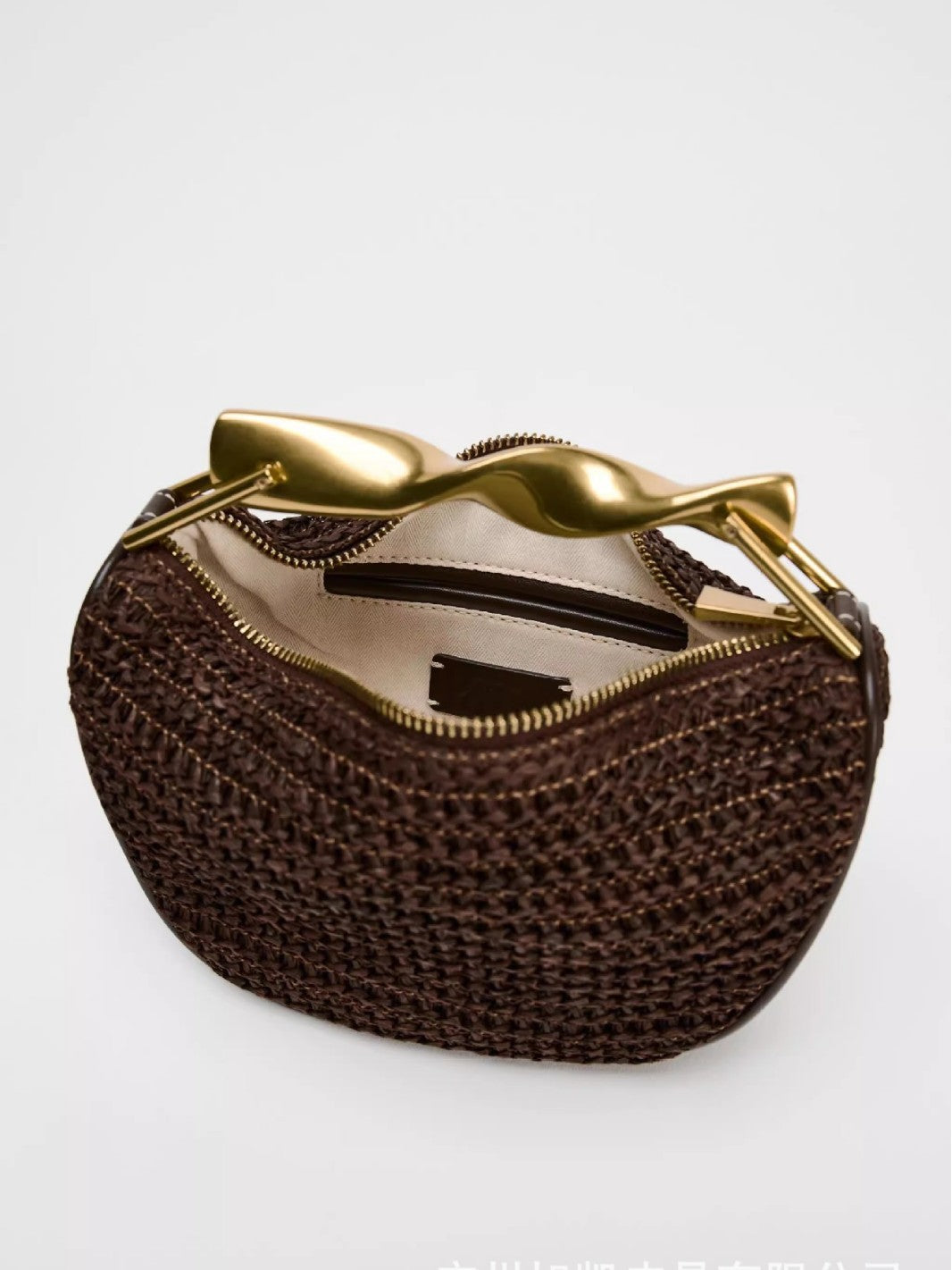 Z cross-border женская сумка 2025, новая мини-сумка через плечо с металлической ручкой и молнией