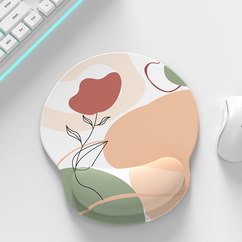 Эргономичный гелевый коврик для мыши с поддержкой запястья и нескользящей основой из PU