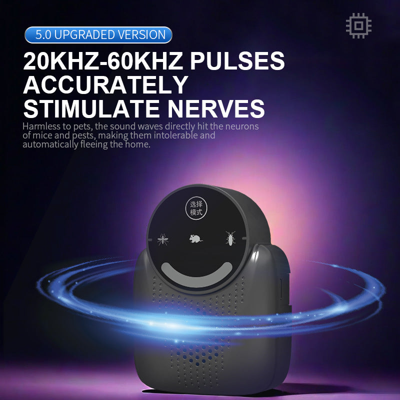 Многофункциональный, интеллектуальный ультразвуковой отпугиватель грызунов и насекомых с переменной частотой для бытового использования