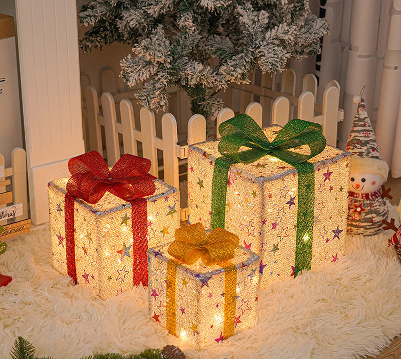 Рождественские украшения светодиодные подарки