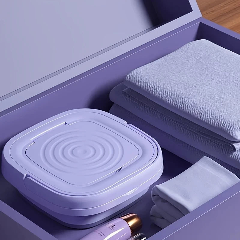 8-литровая портативная складная стиральная машина - большая емкость, 220-240 В, компактная и экономящая место конструкция для путешествий