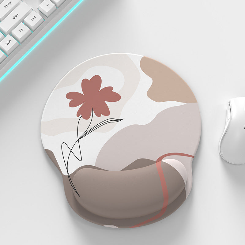 Эргономичный гелевый коврик для мыши с поддержкой запястья и нескользящей основой из PU