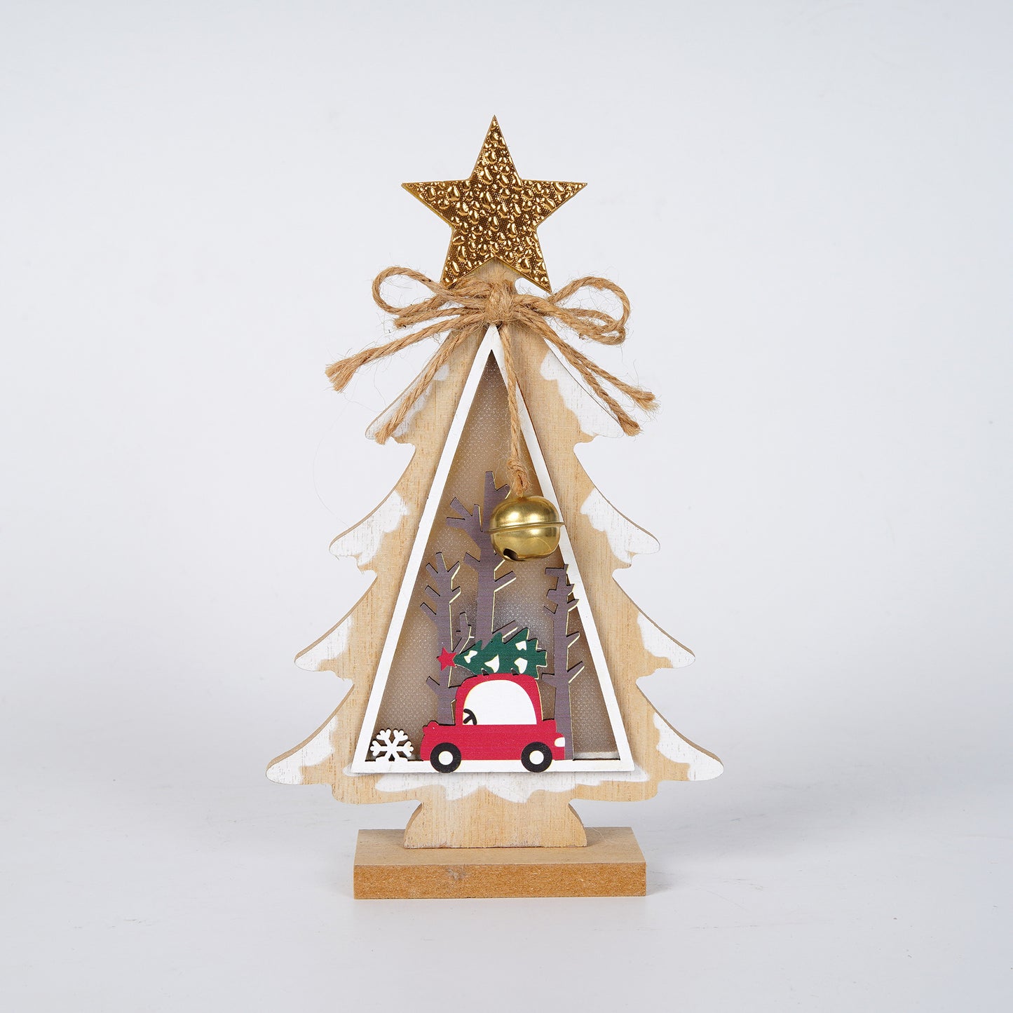 Рождественские украшения, деревянная елка, настольные украшения