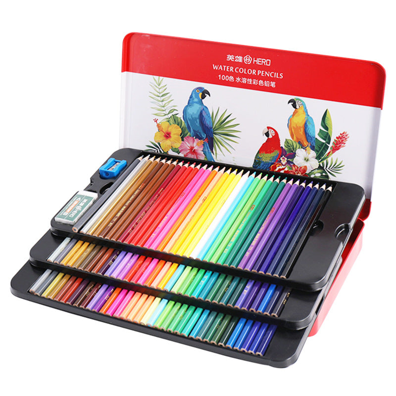 Цветные водорастворимые карандаши Hero, цветные карандаши на масляной основе