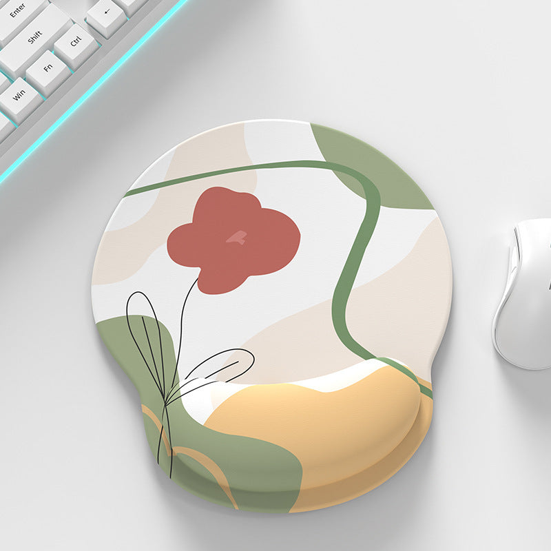 Эргономичный гелевый коврик для мыши с поддержкой запястья и нескользящей основой из PU