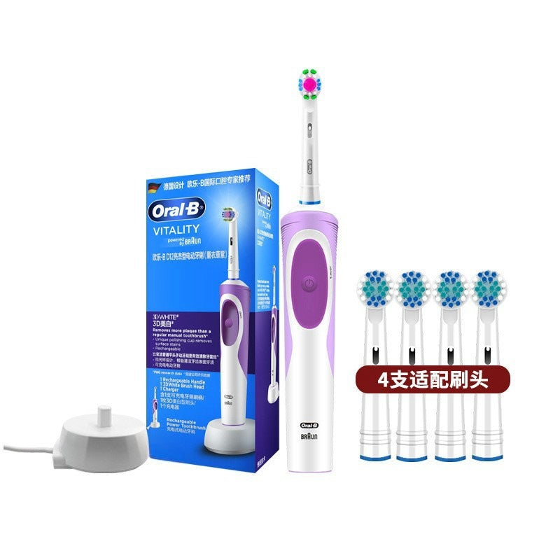 Электрическая зубная щетка Oral-B D12 с мягкой щетиной, для взрослых, вращающаяся, отбеливающая (Германия)