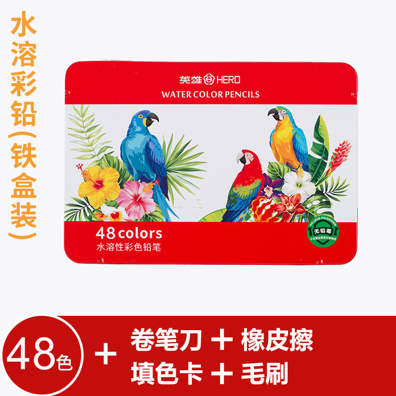 Цветные водорастворимые карандаши Hero, цветные карандаши на масляной основе