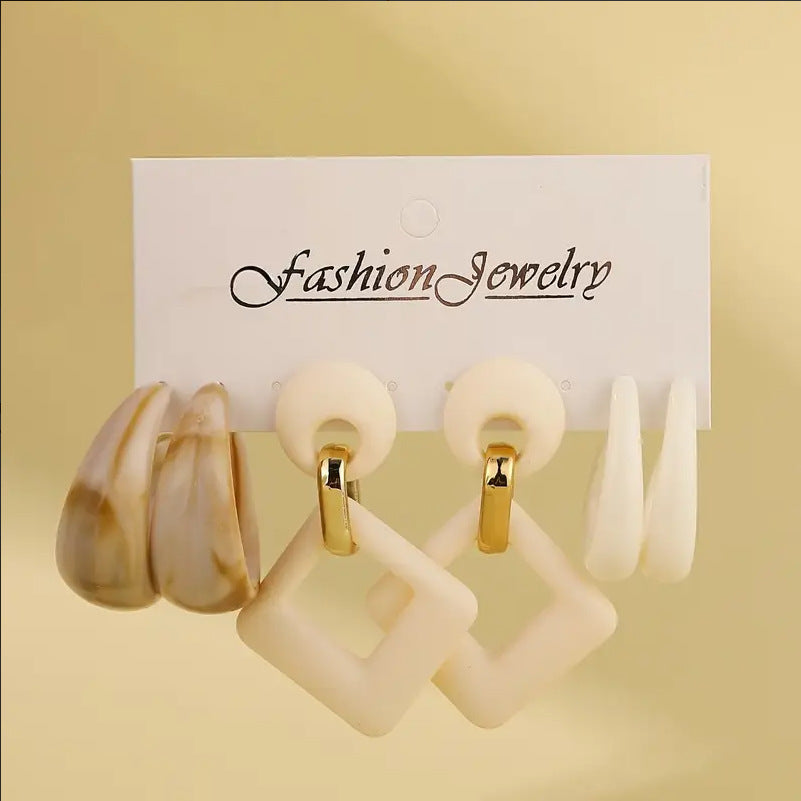 10 шт., популярные серьги в форме запятой в виде капли воды, симпатичный стиль