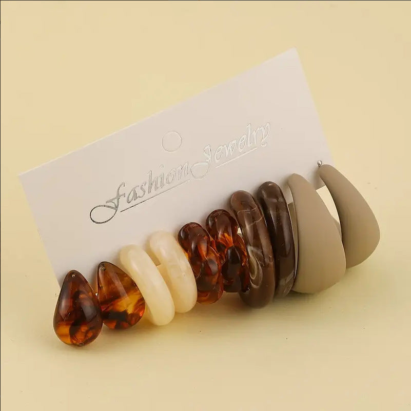 10 шт., популярные серьги в форме запятой в виде капли воды, симпатичный стиль