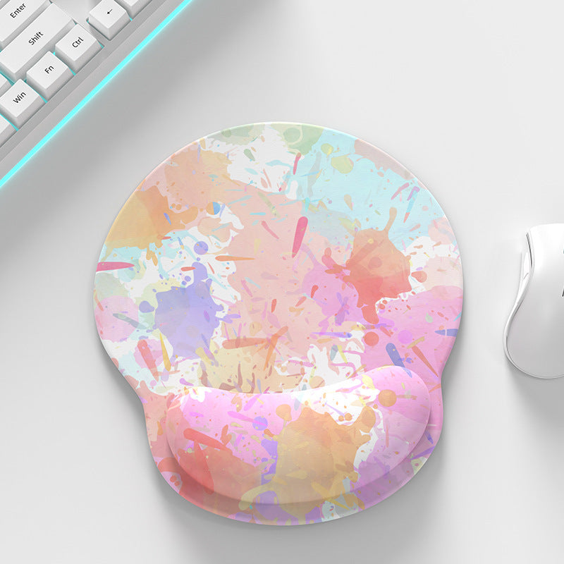 Эргономичный гелевый коврик для мыши с поддержкой запястья и нескользящей основой из PU