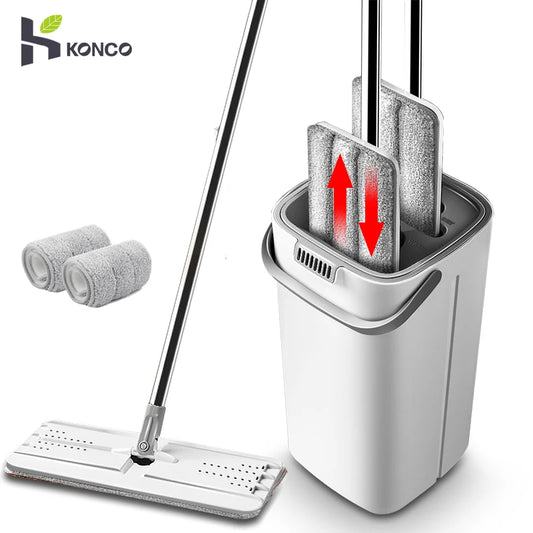 Швабра и ведро с отжимом