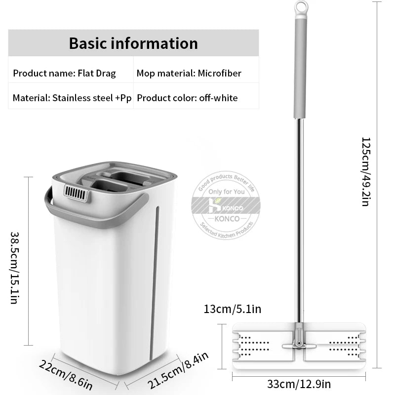 Швабра и ведро с отжимом